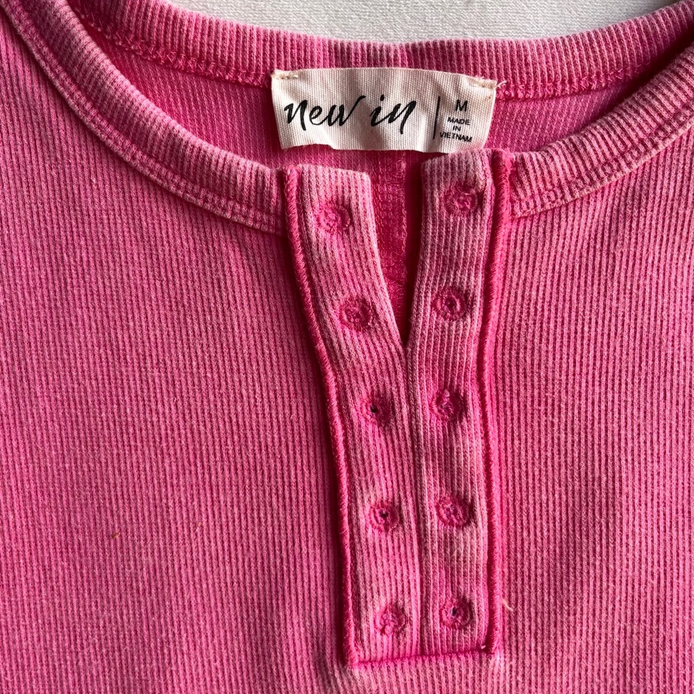 New In Rib Tank Hot Pink - Picture 2 of 7